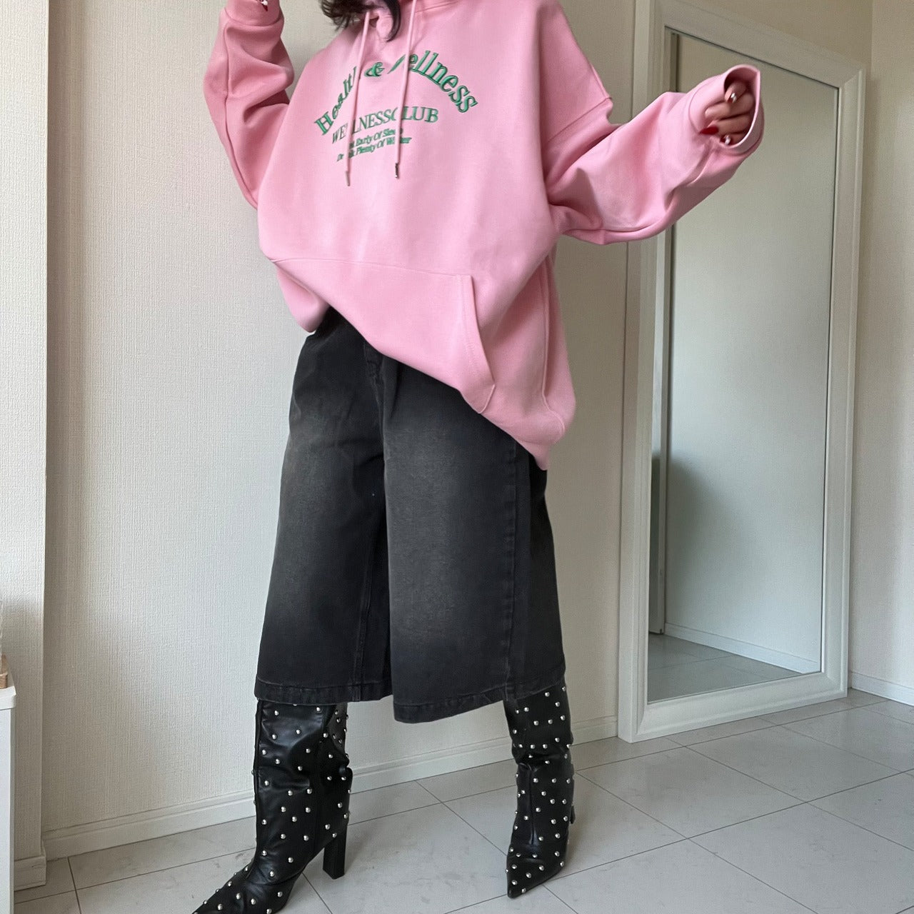 ピーチソーダにミントを