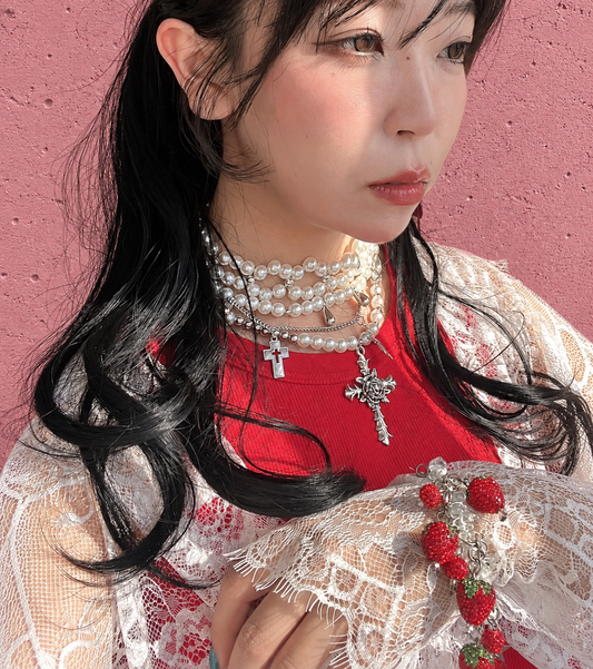 祈りの3連ネックレス